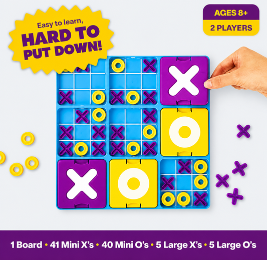 Kidzomart Global Tic Tac Toe Game – Smart Strategy Board Game for Kids & Family | Fun Educational Toy | 2 Player Indoor Game