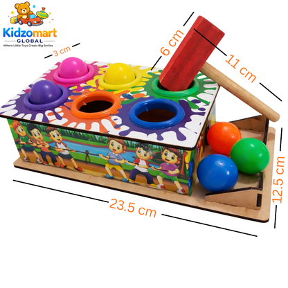 Kidzomart Global Wooden Hammering Toy – Montessori Learning & Fun for Toddlers (1+ Years)