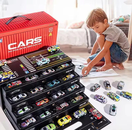 🚗 48 PCS Pull Back Alloy Cars – Luxury Gift Box
