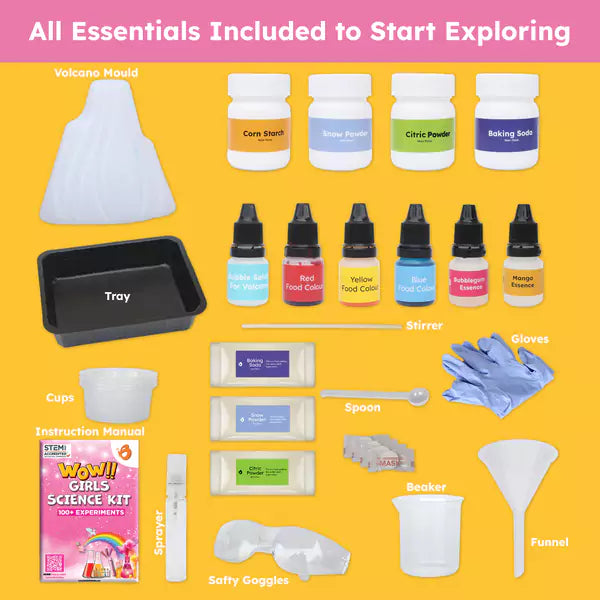 Girls Chemistry Science Kit | 100+ experiments | Ages 4-8