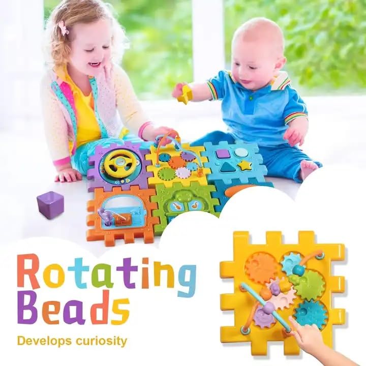 🎶 Musical Activity Cube for Toddlers (1–3 Years) – Educational Learning Toy with Lights & Sounds