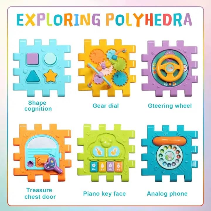 🎶 Musical Activity Cube for Toddlers (1–3 Years) – Educational Learning Toy with Lights & Sounds