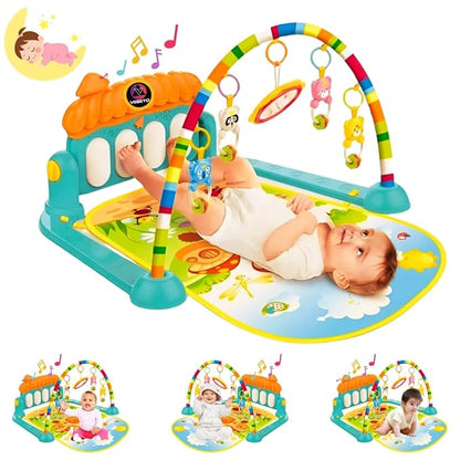 Baby Piano Fitness Rack Play Gym for Infants (0–18 Months) – Musical Tummy Time Activity Mat
