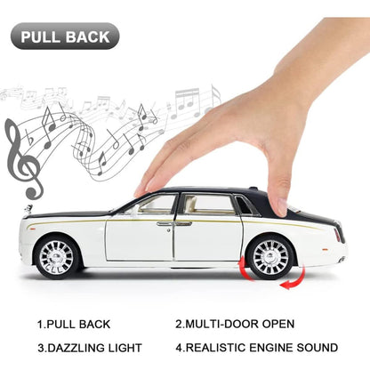 Rolls-Royce Phantom Toy Car (1:32 Scale) – Sound, Lights & Pull-Back Action