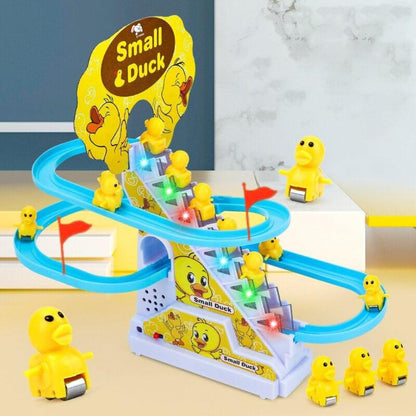🦆 Duck Climbing Track Toy for Kids – Musical Escalator Slide with Lights