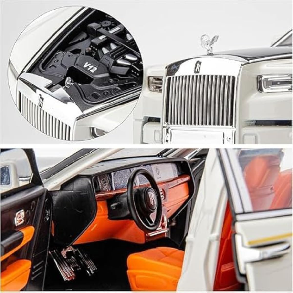 Rolls-Royce Phantom Toy Car (1:32 Scale) – Sound, Lights & Pull-Back Action