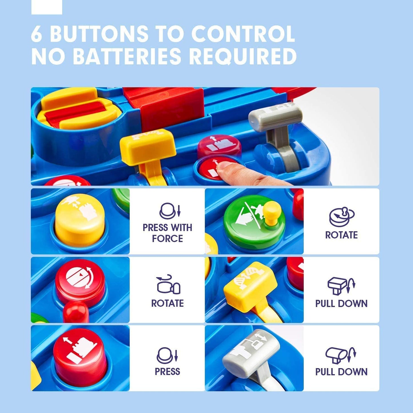 Car Race Track Adventure Toys for 3+ Year Old Boys & Girls, City Rescue Preschool Educational Vehicle Puzzle Playset