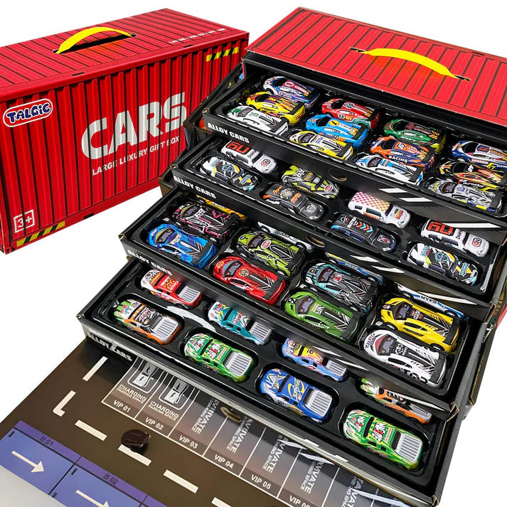 🚗 48 PCS Pull Back Alloy Cars – Luxury Gift Box