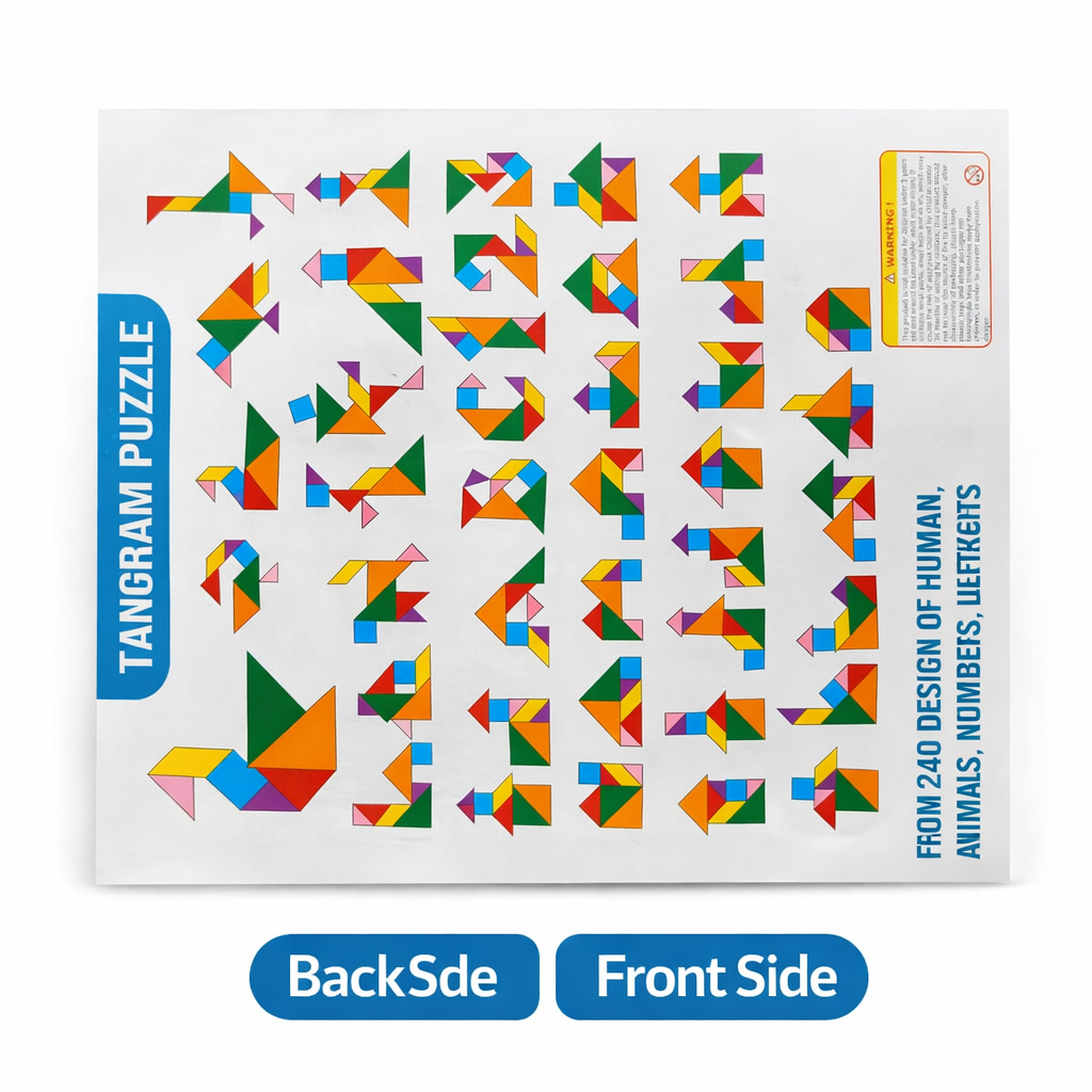 Kidzomart Global 4 in 1 Wooden Russian Block Puzzle Set – Educational Activity Board for Kids