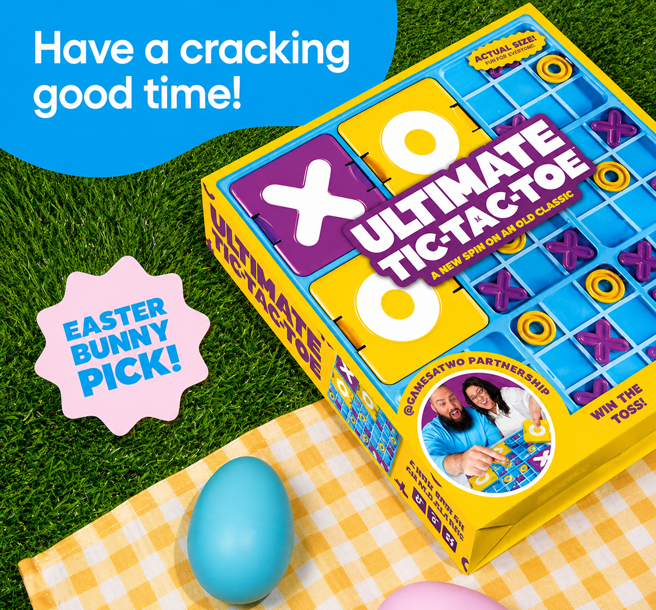 Kidzomart Global Tic Tac Toe Game – Smart Strategy Board Game for Kids & Family | Fun Educational Toy | 2 Player Indoor Game
