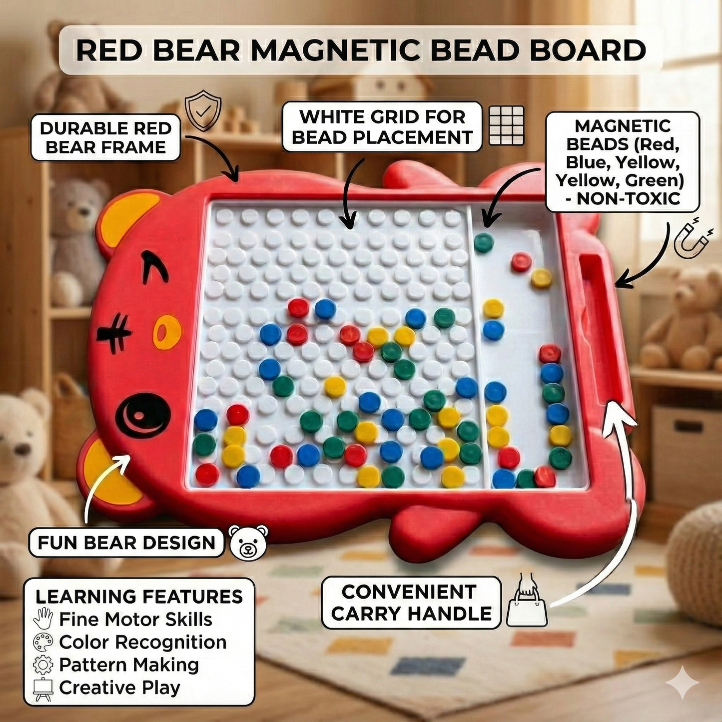 Zuppy Magnetic Drawing Board – Fun & Educational Toy for Kids