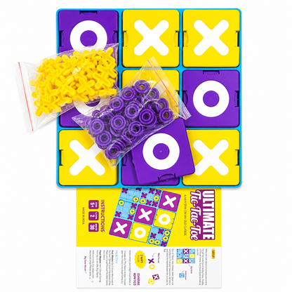 Kidzomart Global Tic Tac Toe Game – Smart Strategy Board Game for Kids & Family | Fun Educational Toy | 2 Player Indoor Game