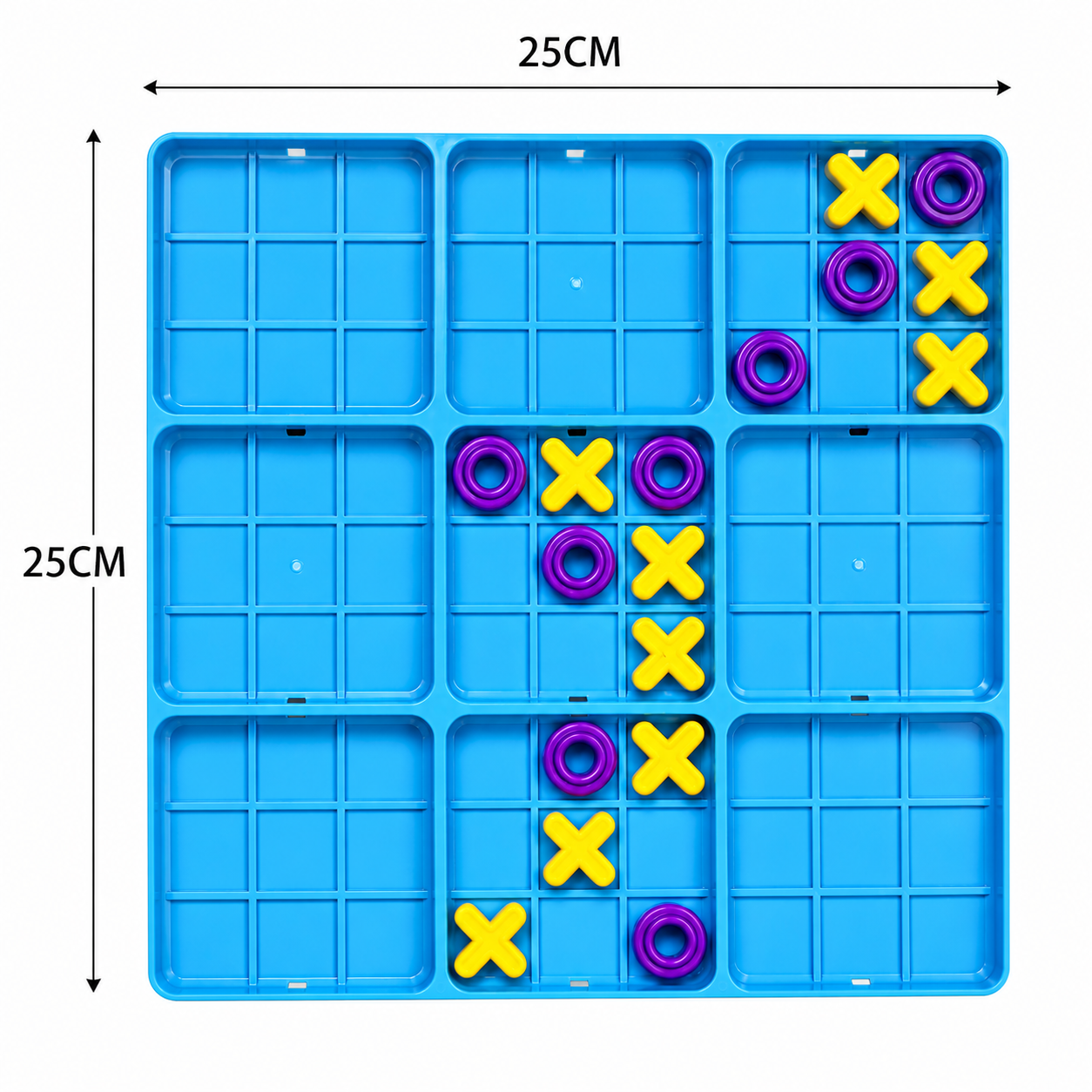 Kidzomart Global Tic Tac Toe Game – Smart Strategy Board Game for Kids & Family | Fun Educational Toy | 2 Player Indoor Game