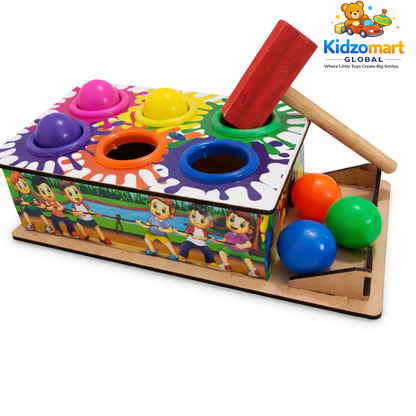 Kidzomart Global Wooden Hammering Toy – Montessori Learning & Fun for Toddlers (1+ Years)