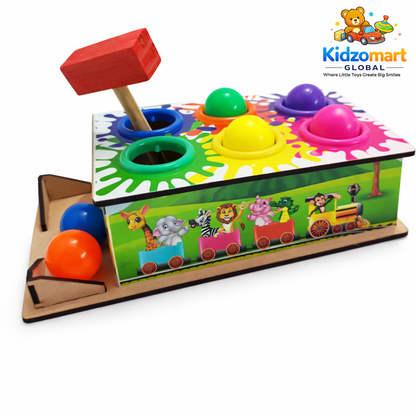 Kidzomart Global Wooden Hammering Toy – Montessori Learning & Fun for Toddlers (1+ Years)