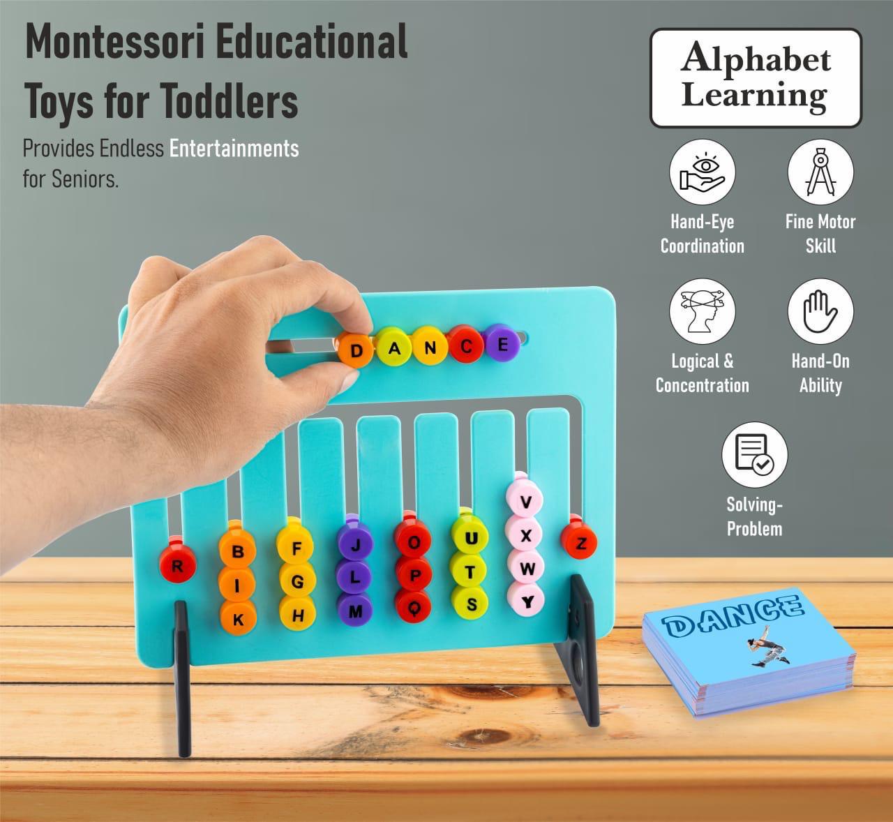 Montessori 2-in-1 Letter Matching & Memory Board Game for Kids