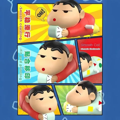 Moving Shinchan Toy Crawling Movable 3 Inch ABS Plastic For 3-5 Yrs Anime Manga Character