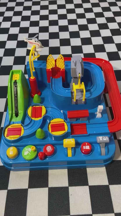 Car Race Track Adventure Toys for 3+ Year Old Boys & Girls, City Rescue Preschool Educational Vehicle Puzzle Playset